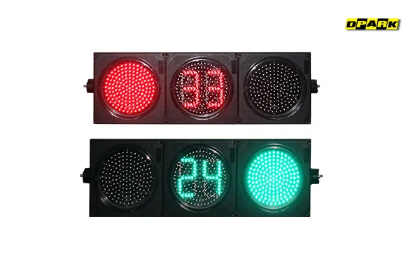 ไฟจราจร 3 สี RYG 300mm พร้อมไฟนับถอยหลัง LED แดง-เหลือง-เขียว สำหรับสี่แยกหลัก Dpark