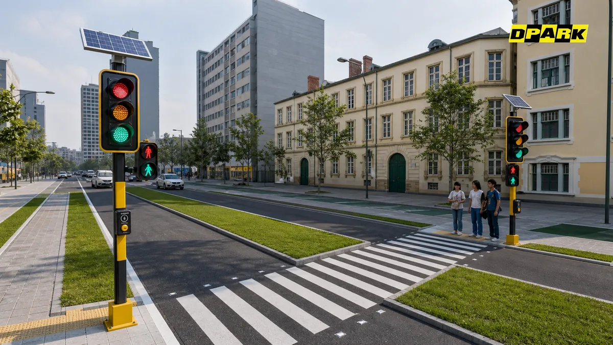 ไฟจราจรโซล่าเซลล์ไร้สาย ครบชุด | Wireless Solar Traffic Light System — Dpark