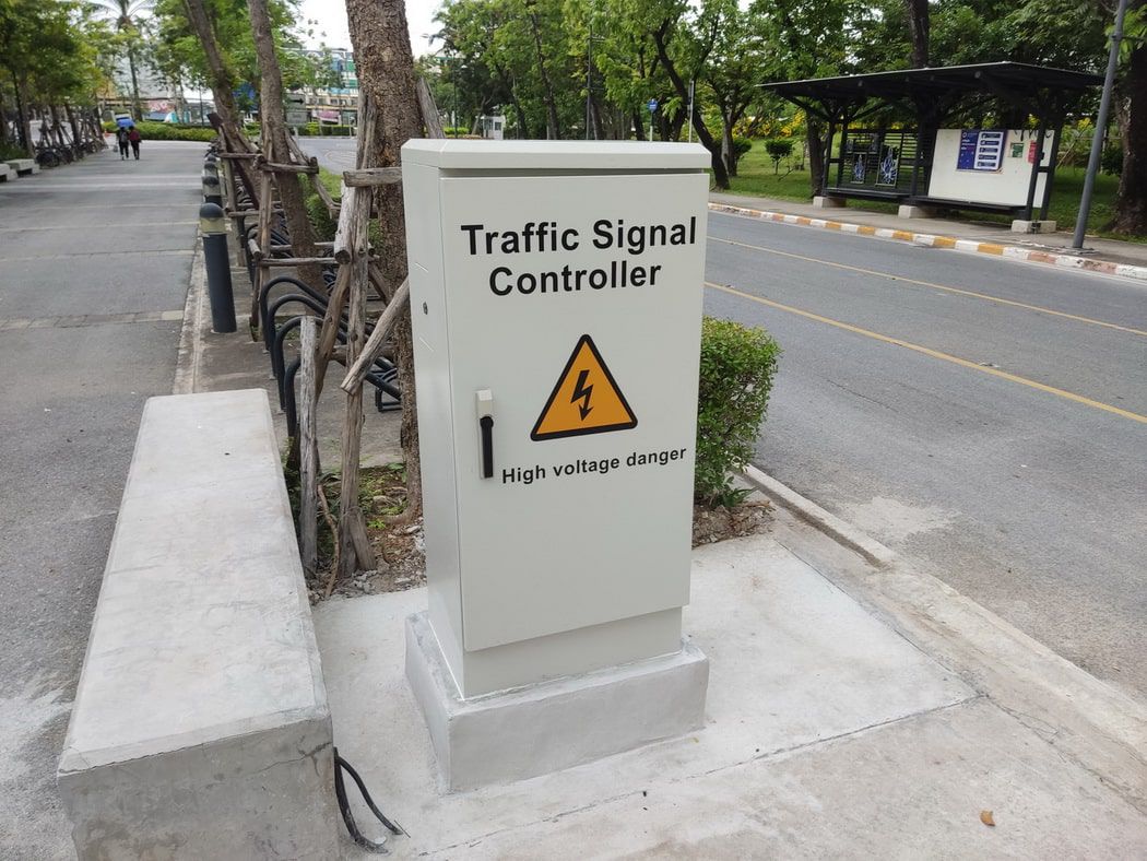 TLC04 ภายในตู้ Wiring ระบบไฟจราจร